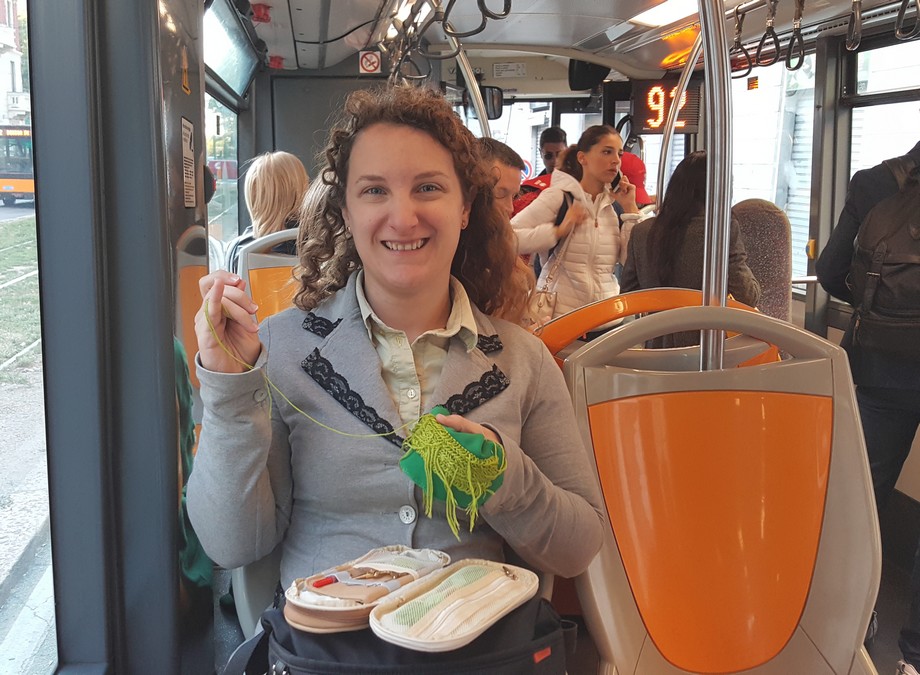 My embroidery hobby even during the commute to work - #LRCrafts