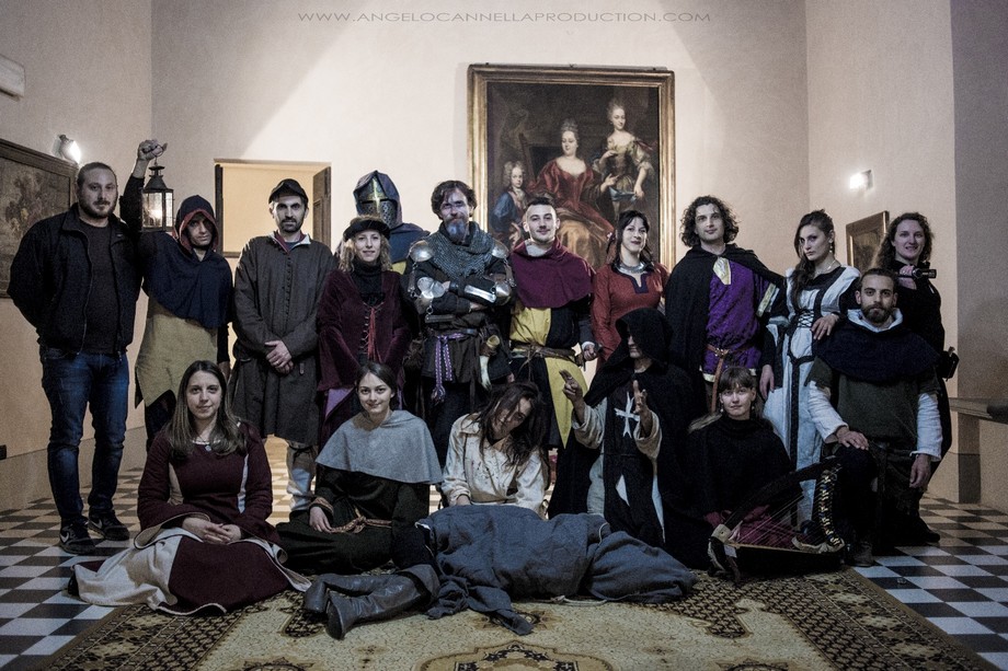 Il cast dei Misteri del Castello dell'edizione dell'aprile 2017 - Foto di Angelo Cannella